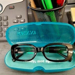 Zenni Optical Men Black Rectangle Glasses - +2.25 Excellent Condition